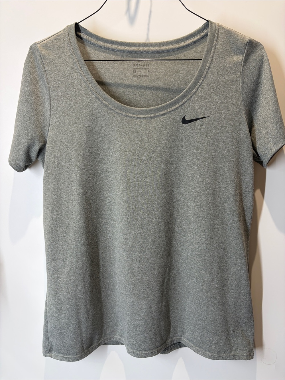 Nike Gray Dri-FIT Scoop Neck Short Sleeve Top